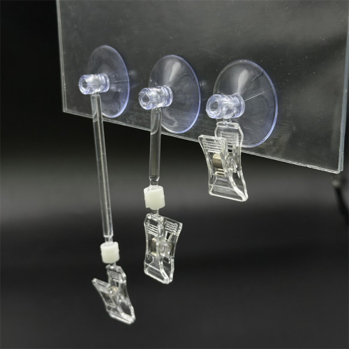 JU-17 Adjustable POP Suction Cup Clip | Advertising Clip | Price Tag Clips | for Retail Display
