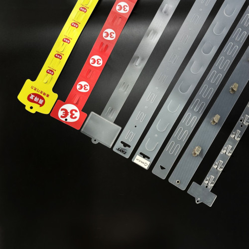 Retail Hanging Merchandise Strip | Clip Display Strips | Potato Chip Bag Holder | with Label Header