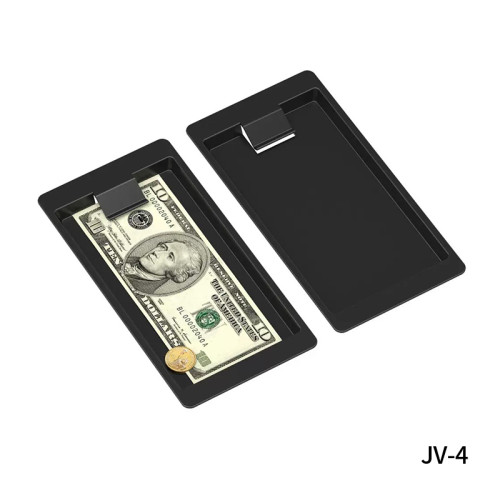 JV-4 Black Plastic Cash Clip Tray | POS Cash Tray | Bill Tray | Checkout Tray for Cash Organization
