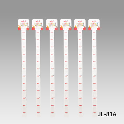 JL-81 Hanging PVC Clip Display Strips | Merchandise Strips | with Label Header for Candy Chips Display