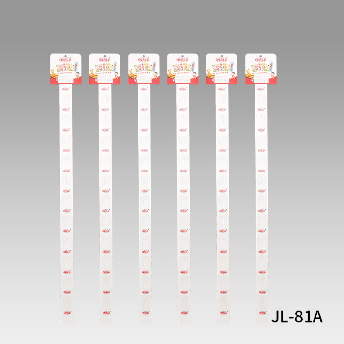JL-81A Hanging PVC Clip Display Strips | Merchandise Strips | with Label Header for Candy Chips Display