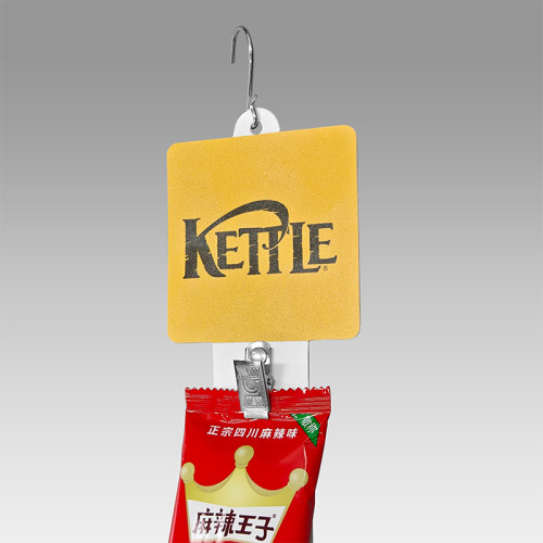 JL-83B Custom Printing Clip Hang Strips | Merchandise Strips | with Metal Clips for Snack Display