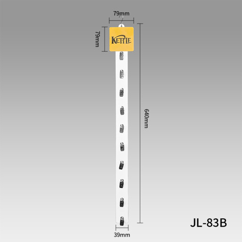 JL-83B Custom Printing Clip Hang Strips | Merchandise Strips | with Metal Clips for Snack Display