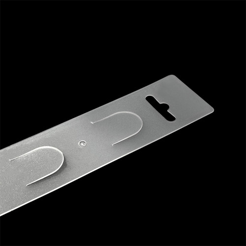 JL-86 Clear Pvc Custom Printed Clip Display Strips | Hanging Merchandise Strips | for Snack Display