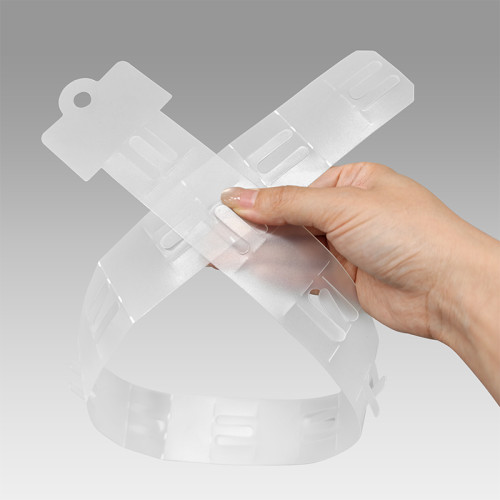 JL-88C Clear Cuttable Clip Display Strips | Merchandise Strips | with Label Header for Snack Display