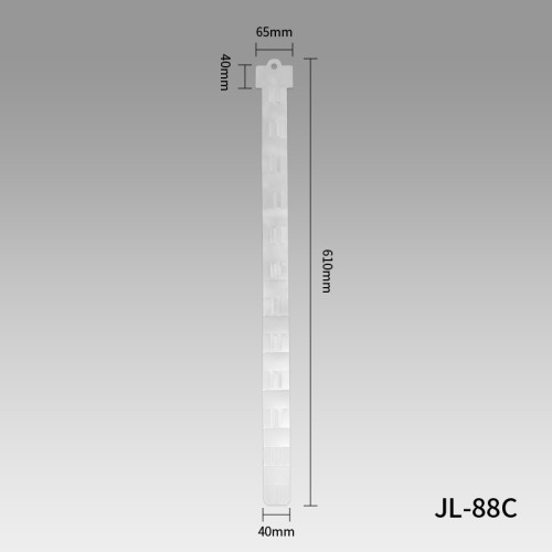 JL-88C Clear Cuttable Clip Display Strips | Merchandise Strips | with Label Header for Snack Display