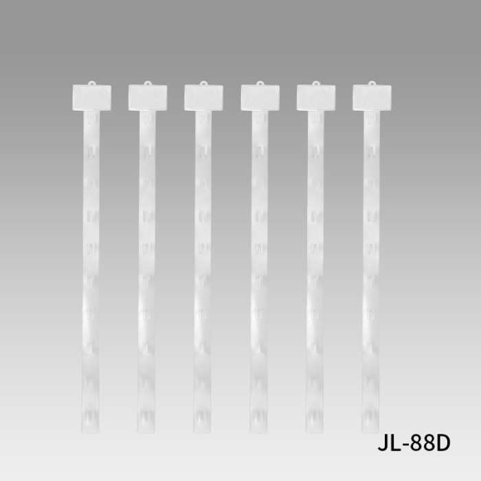 JL-88D Clear Clip Display Strips | Merchandise Strips | with Label Header for Snack Display