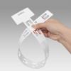 JL-92 White PP Clip Display Strips | Merchandise Strips | with Label Header for Snack Display