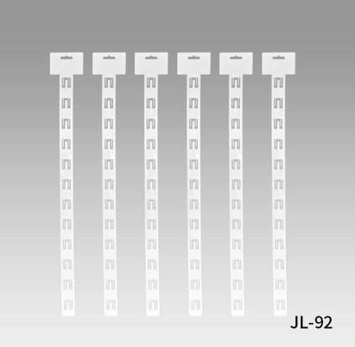JL-92 White PP Clip Display Strips | Merchandise Strips | with Label Header for Snack Display
