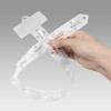 JL-95 Clear Clip Display Strips | Merchandise Strips | with Label Header for Snack Display