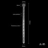 JL-95 Clear Clip Display Strips | Merchandise Strips | with Label Header for Snack Display