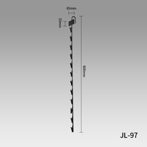 JL-97 Metal Clip Display Strips | Merchandise Strips | with Label Header for Snack Display