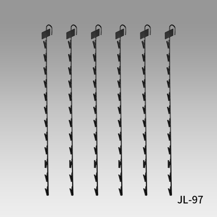 JL-97 Metal Clip Display Strips | Merchandise Strips | with Label Header for Snack Display