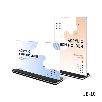 JE-10 Tabletop Desktop Display Stand Acrylic Sign Holder