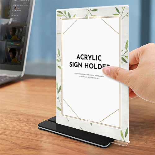 JE-10 Tabletop Desktop Display Stand Acrylic Sign Holder