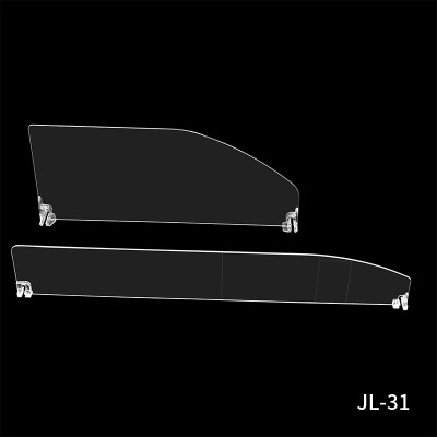 JL-31 Shelf Divider | Transparent PET Shelf Partition | 120mm/60mm for Retail Display