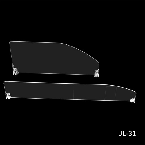 JL-31 Shelf Divider | Transparent PET Shelf Partition | 120mm/60mm for Retail Display