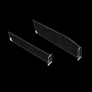 JL-31T Shelf Divider | Transparent PET Shelf Partition | Retail Display Shelf Organizer
