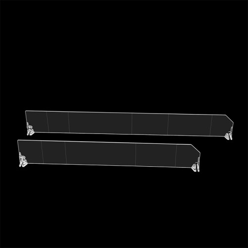 JL-35 Clip-on Shelf Divider | Clear PET Clip Shelf Separator | Custom Height For Retail Gondola