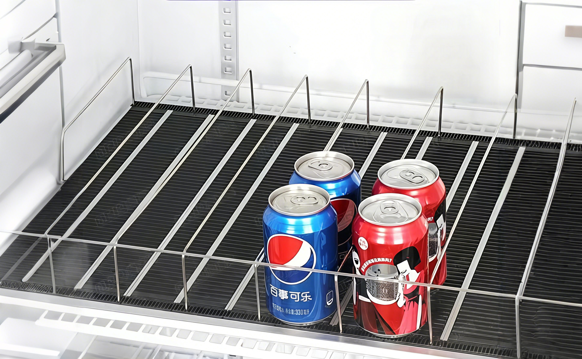 Retail employee stocking organized store shelves