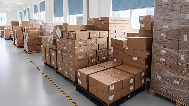 Engineers collaborating on manufacturing process in modern factory