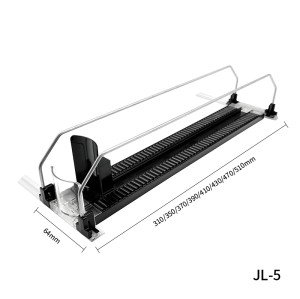 JL-5 Can Drink Shelf Pusher | Self Advancing Function | Metal Side Guard | for Convenience Store