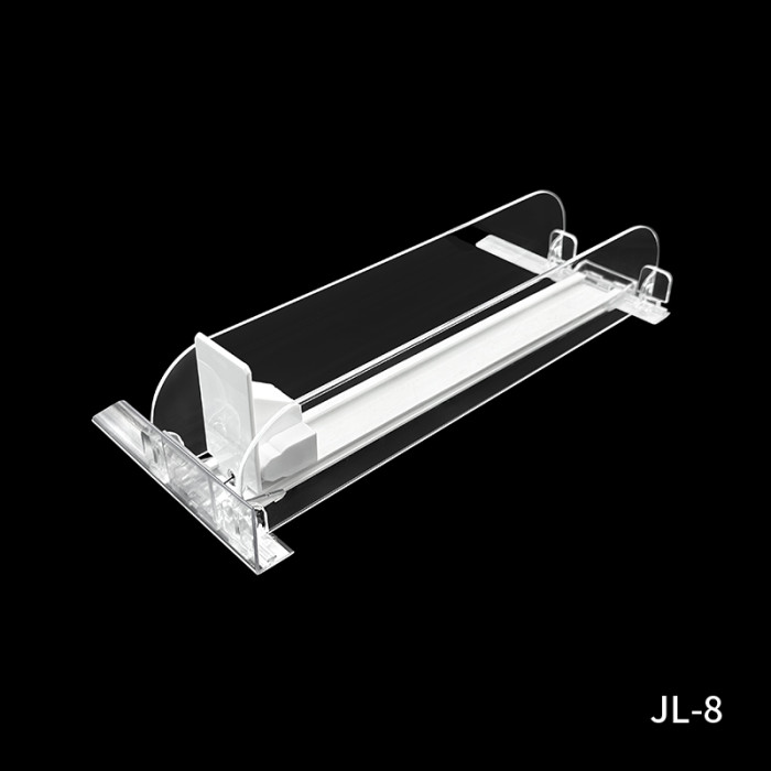 JL-8 Cable Damping Shelf Pusher | Silent Slow Feed | Clear Side Guard | for Small Bottle Display