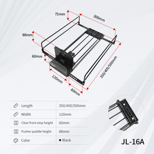 JL-16A Single Lane Magnetic Shelf Pusher | Spring Loaded | for Supermarket Merchandising Display