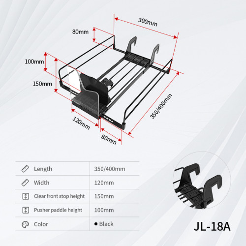 JL-18A Single Lane Hanging Shelf Pusher | Hook on Installation | for Supermarket Merchandising Display