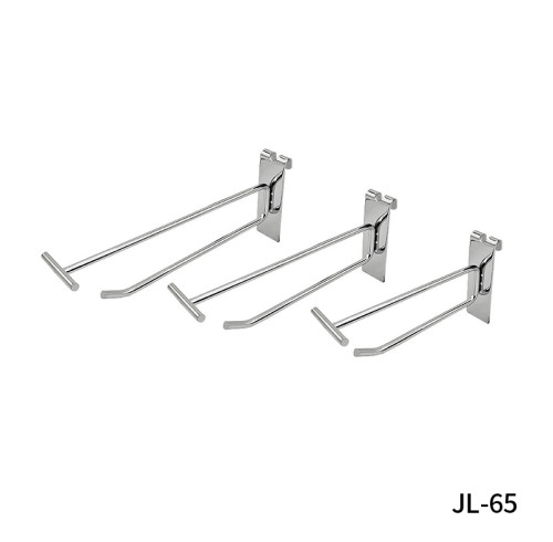 JL-65 Double Prong Slatwall Hooks | Double Wire T-Top Label Holder Hooks | for Merchandise Display