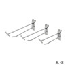 JL-65 Double Prong Slatwall Hooks | Double Wire T-Top Label Holder Hooks | for Merchandise Display