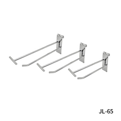 JL-65 Double Prong Slatwall Hooks | Double Wire T-Top Label Holder Hooks | for Merchandise Display