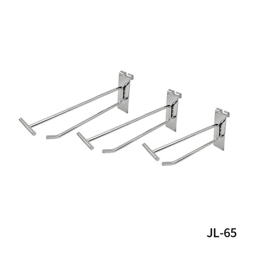 JL-65 Double Prong Slatwall Hooks | Double Wire T-Top Label Holder Hooks | for Merchandise Display