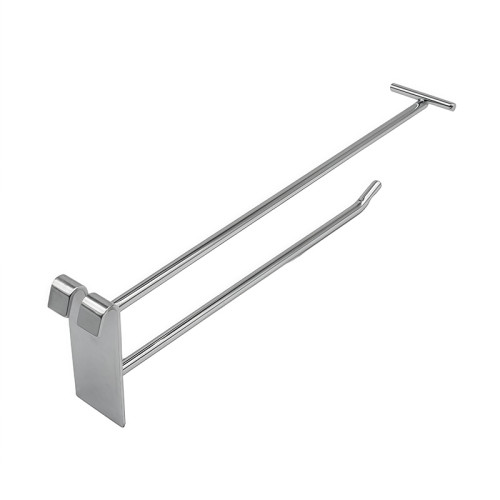 JL-65 Double Prong Slatwall Hooks | Double Wire T-Top Label Holder Hooks | for Merchandise Display
