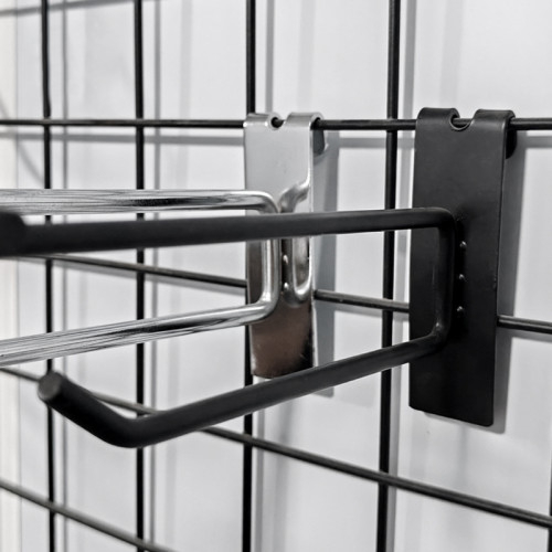 JL-65 Double Prong Slatwall Hooks | Double Wire T-Top Label Holder Hooks | for Merchandise Display