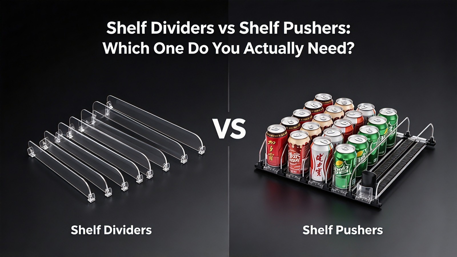 Shelf Dividers vs Shelf Pushers: Which One Do You Actually Need?