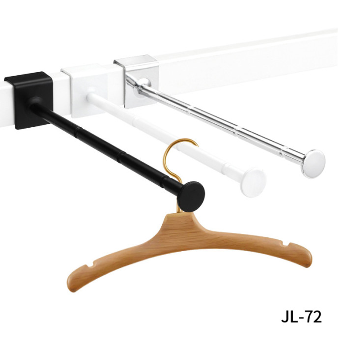 JL-72 Square Tube Clothing Rack Display Hook | Garment Hanging Rod | for Apparel Boutique Retail Shop