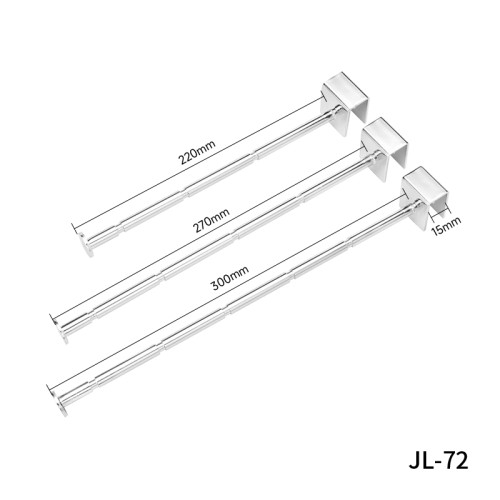 JL-72 Square Tube Clothing Rack Display Hook | Garment Hanging Rod | for Apparel Boutique Retail Shop