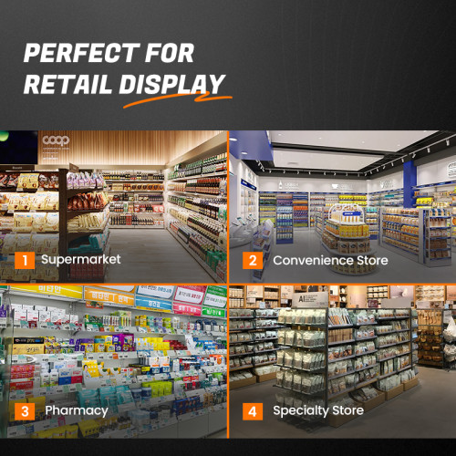 JL-54B Magnetic Shelf Back Support | Merchandise Pusher Stand | for Shelf Merchandise Display
