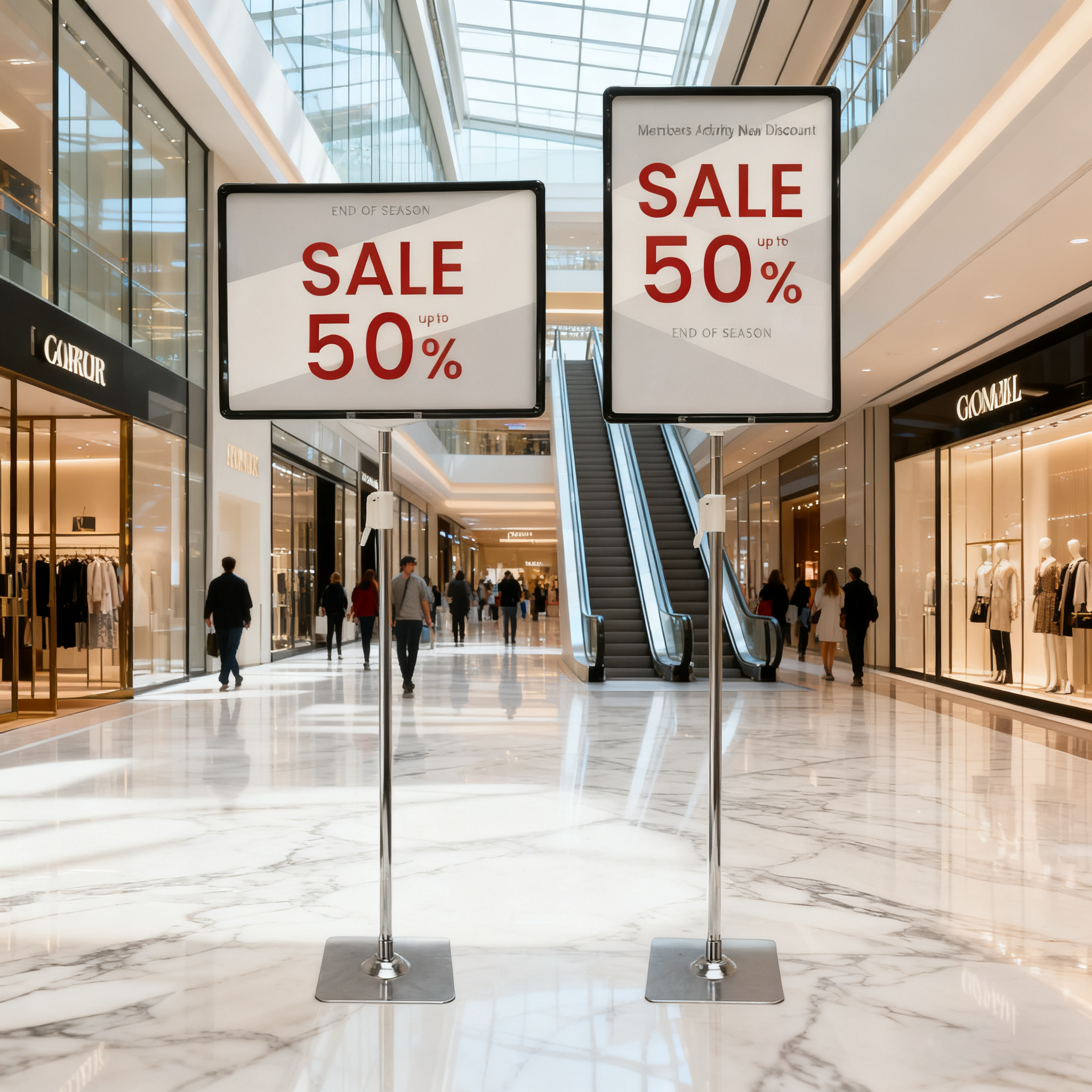 Sign stand usage scenario