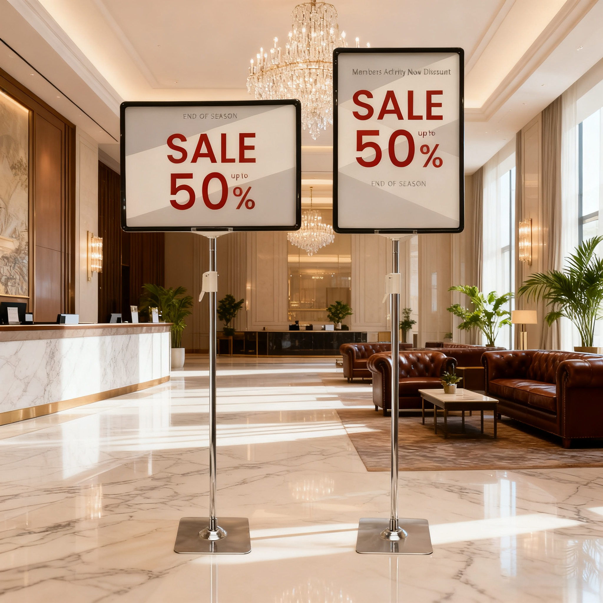 Sign stand usage scenario