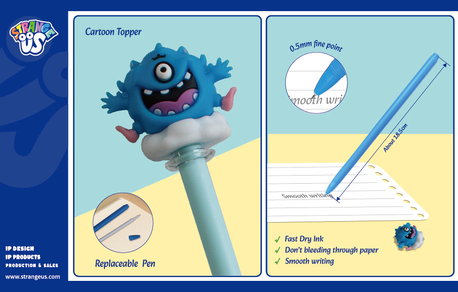Cute Monster Click Pens