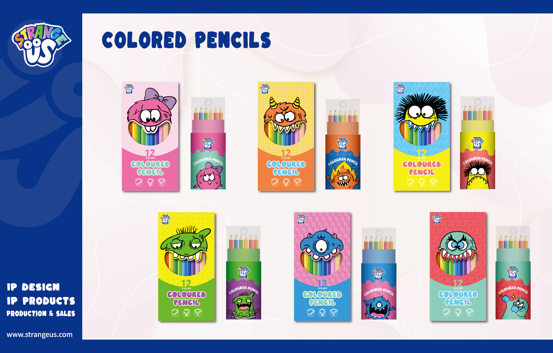 Cute Monster Click Pens