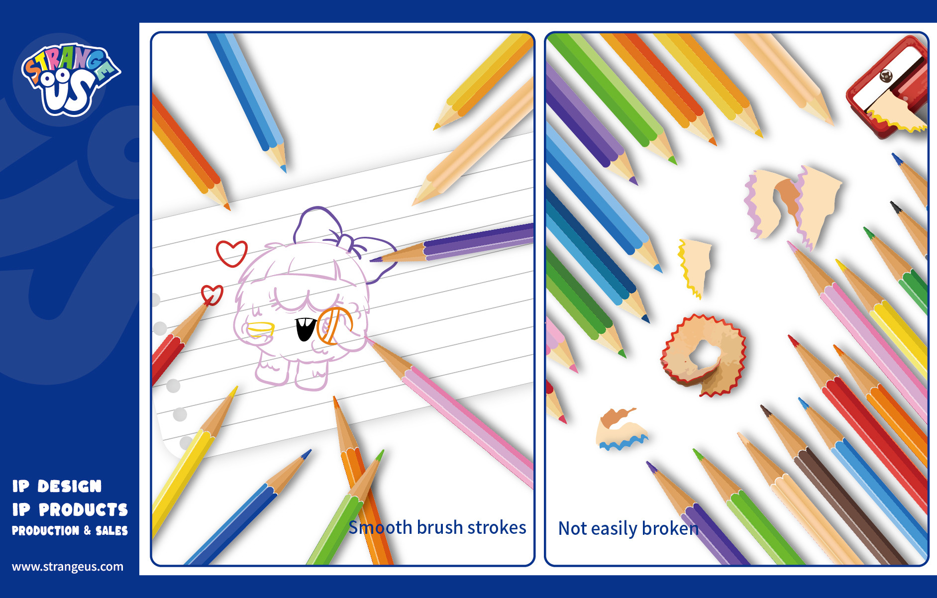 Cute Monster Click Pens