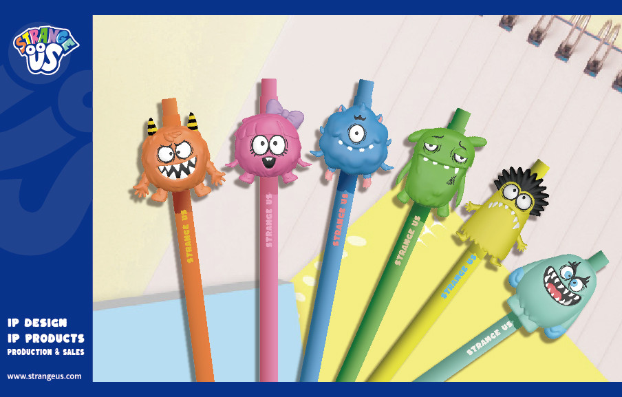 Cute Monster Click Pens