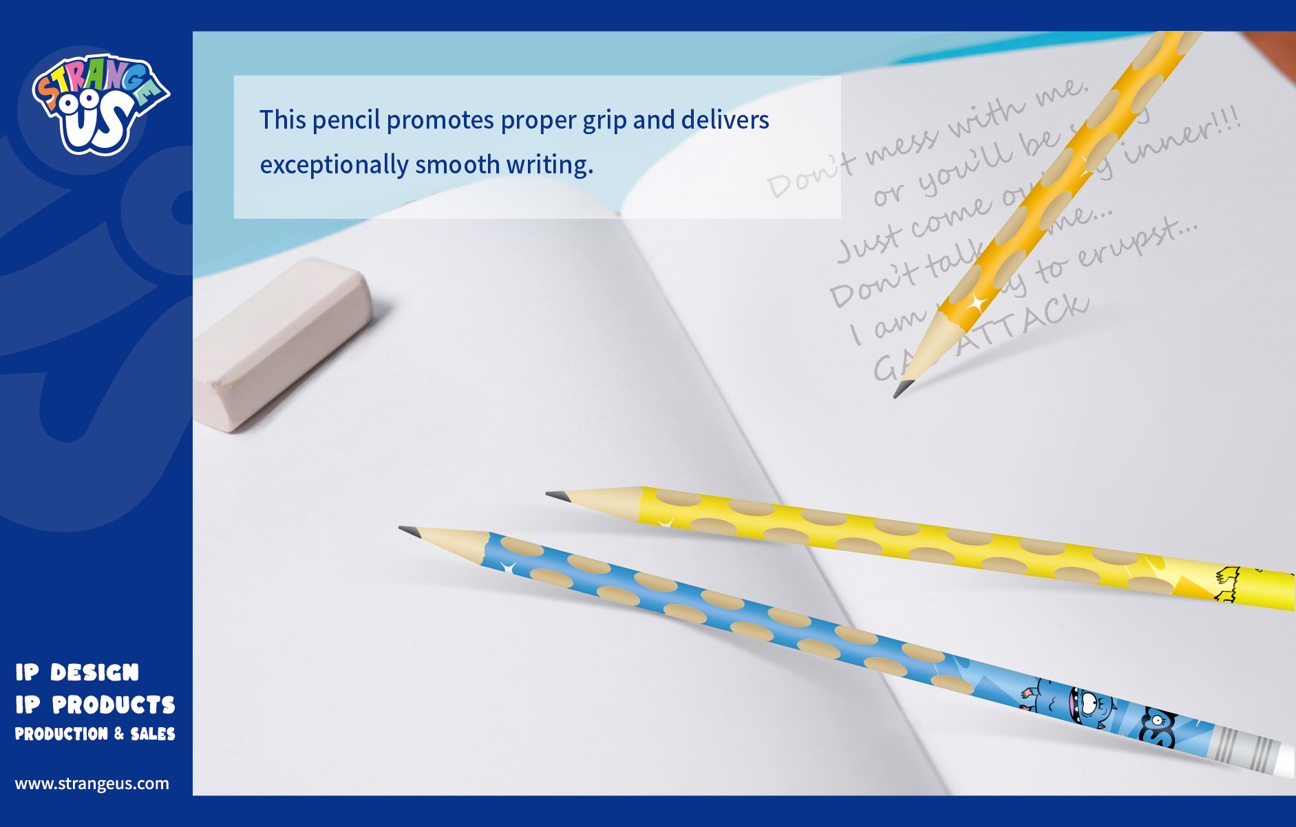 Cute Monster Click Pens