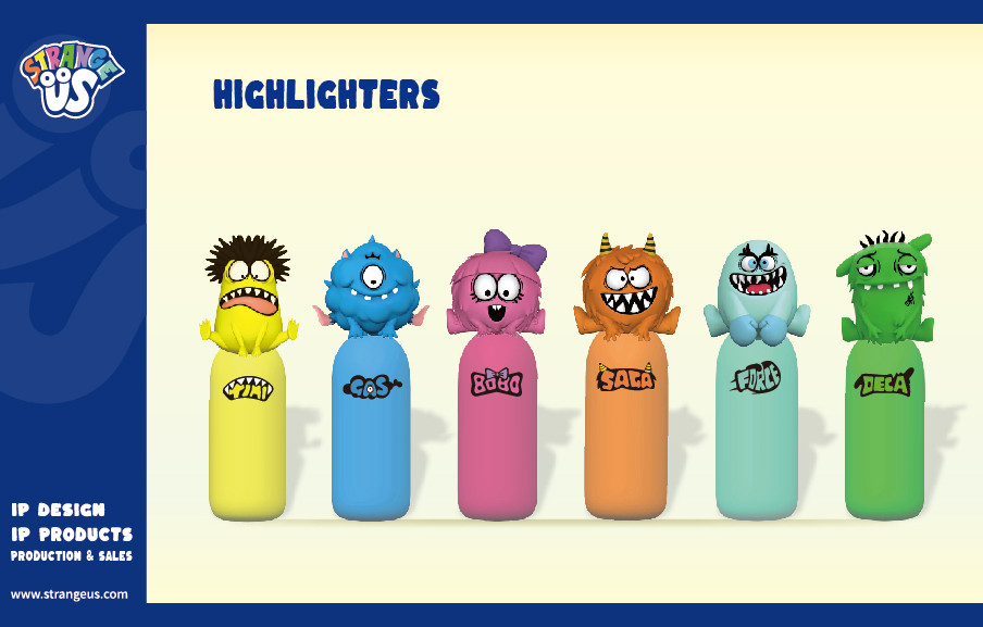 Cute Monster Click Pens