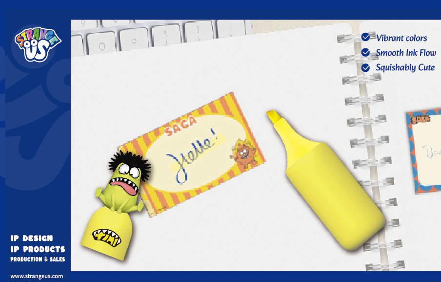 Cute Monster Click Pens
