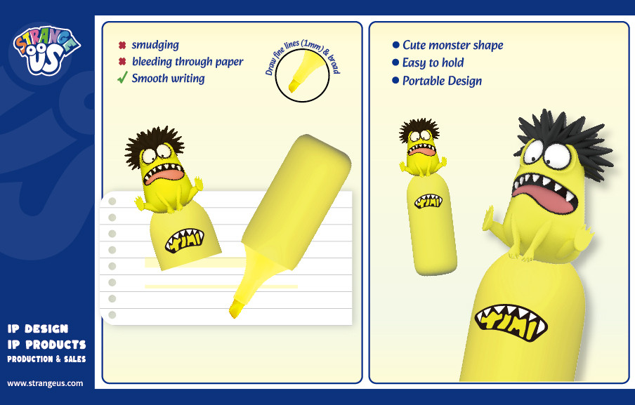 Cute Monster Click Pens