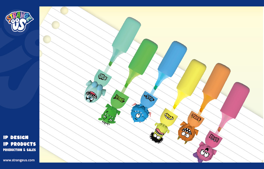 Cute Monster Click Pens